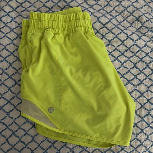 Neon Yellow Lulu shorts size 6 - Picture 1 of 3
